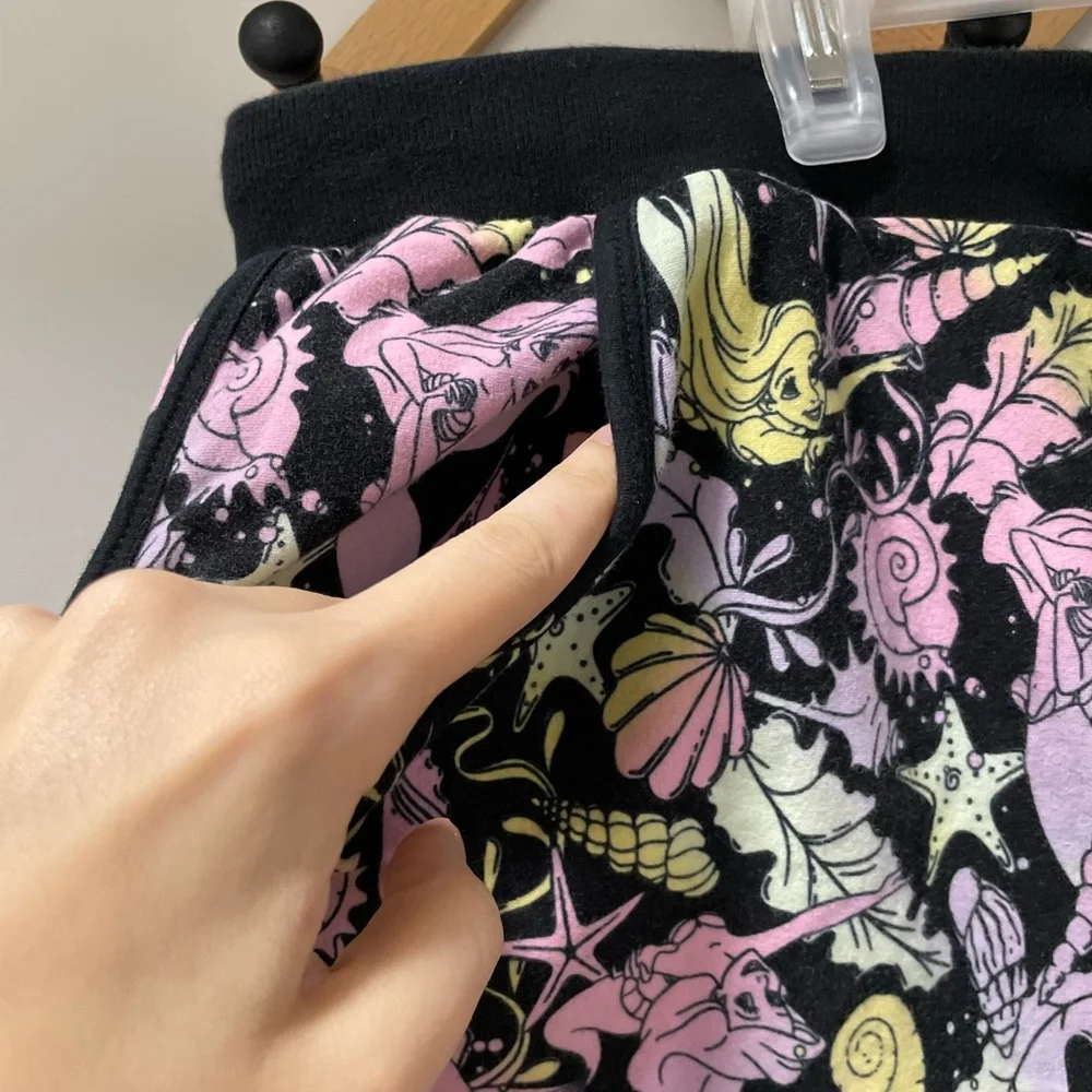torrid Black Shorts with Pink and Yellow Seashell Print